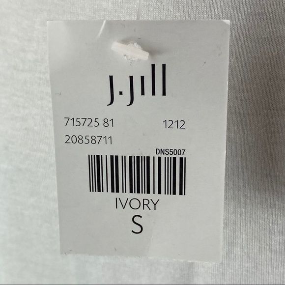 J. Jill Wearever Coll ivory long sleeve top NWT -S - Picture 6 of 10